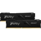 Kingston fury 32 gb ddr4-3200 (2x 16 gb) kit werkgeheugen (zwart, kf432c16bb1k2 32, beast, xmp 2.0)