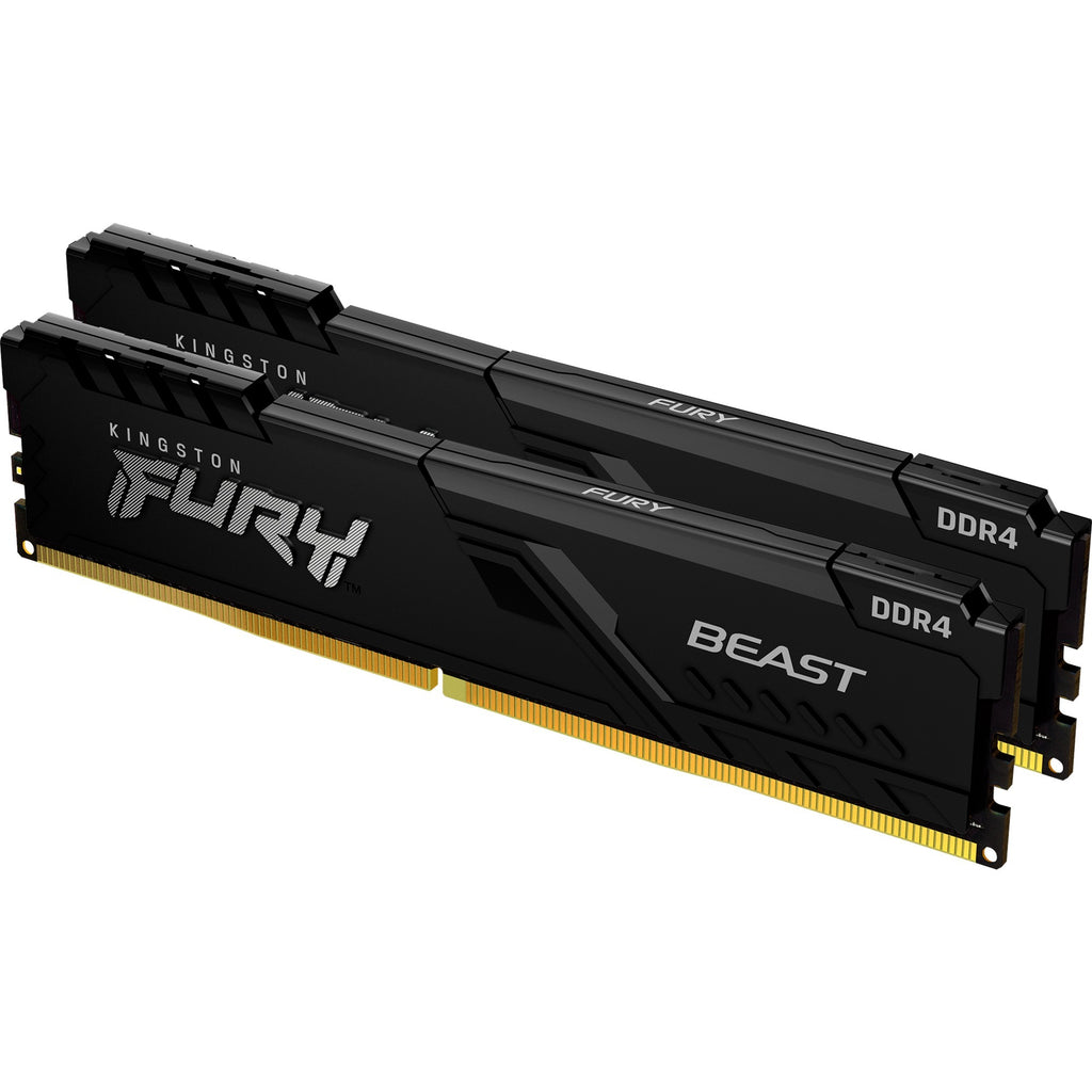 Kingston fury 32 gb ddr4-3600 (2x 16 gb) kit werkgeheugen (zwart, kf436c18bbk2 32, beast, xmp 2.0)