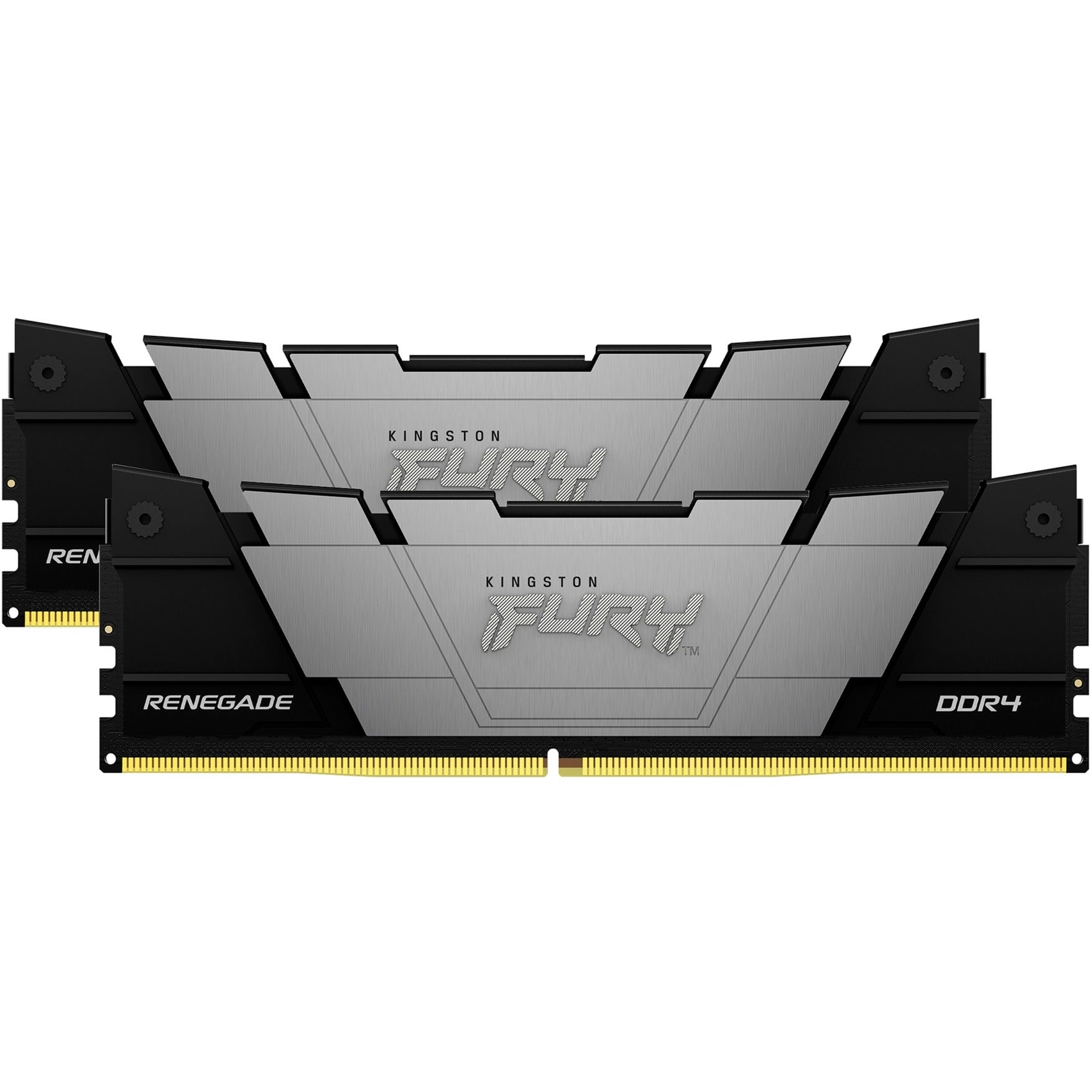 Kingston fury 32 gb ddr4-4000 kit werkgeheugen (zwart, kf440c19rb12k2 32, renegade, xmp 2.0)