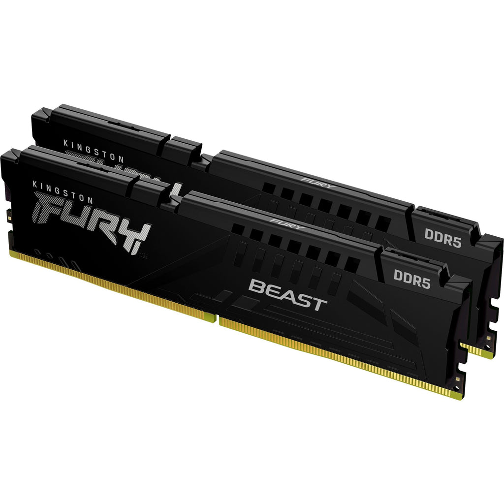 Kingston fury 32 gb ddr5-5600 (2x 16 gb) kit werkgeheugen (zwart, kf556c40bbk2-32, beast, xmp)
