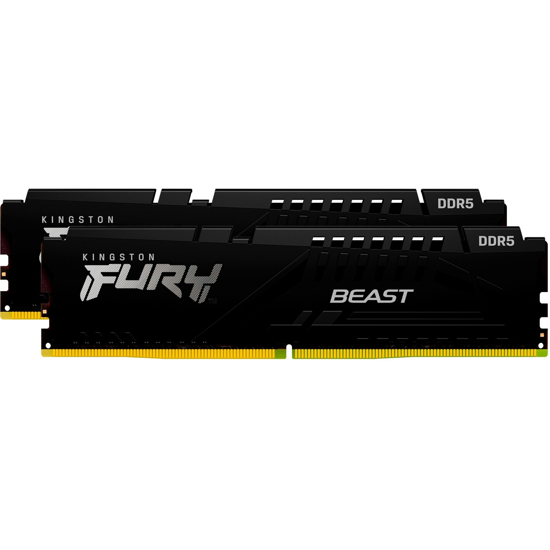 Kingston fury 64 gb ddr5-6000 (2x 32 gb) kit werkgeheugen (zwart, kf560c30bbek2-64, beast, xmp, expo)