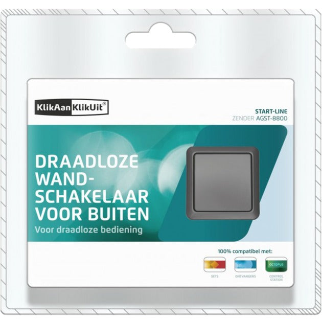 Klikaanklikuit agst-8800 draadloze buiten wandschakelaar knop