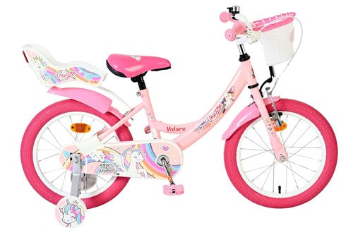 Volare - unicorn kinderfiets - meisjes - 16 inch - roze