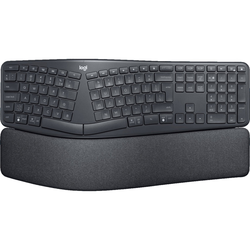 Logitech k860 ergo keyboard, toetsenbord (zwart, bluetooth, us international iso)