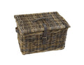 Dr rieten v-ager mand l bruin met deksel 43x33x23