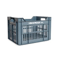 Urban proof fietskrat recycled kunststof 30l faded blauw 40x30x25 cm
