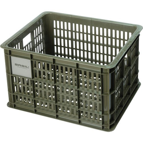 Caisse à vélo Basil M - moyenne - 29,5 litres - verte