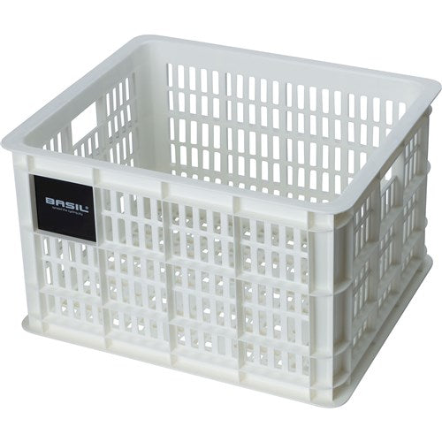 Caisse à vélo Basil M - moyenne - 29,5 litres - blanche