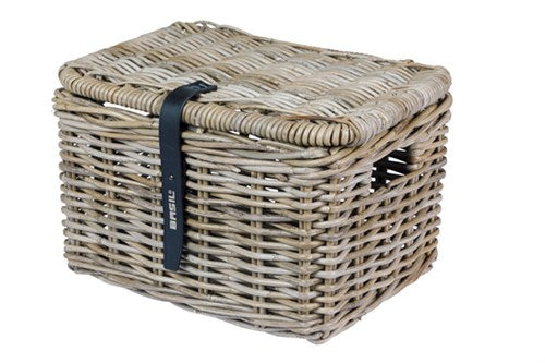 Basil B.V. - B.V. Fietsmand basil dax s met deksel 27 x 37 x 24 cm - grijs