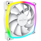 Montech ax120 fan pwm 3-pack rgb case fans (wit, 3 stuks, 120 x 120 x 25 mm)