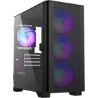 Montech air 100 argb mini tower behuizing (zwart | 3x usb-a | tempered glass)