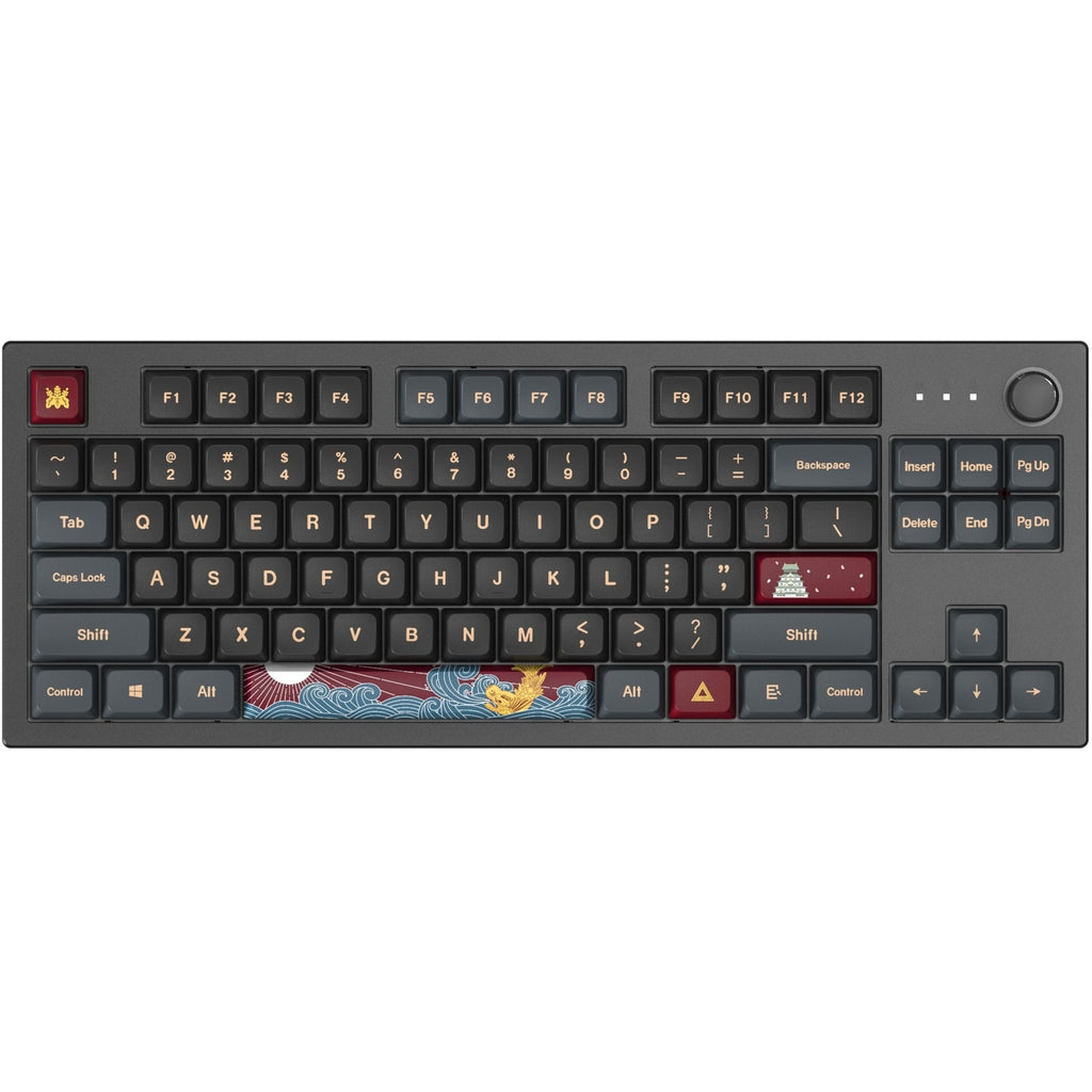 Montech mkey darkness tkl, toetsenbord (zwart, us lay-out, gateron g pro yellow, tkl, hot-swappable, rgb, pbt)