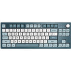 Montech mkey freedom tkl, toetsenbord (donkerblauw wit, us lay-out, gateron g pro brown, tkl, hot-swappable, rgb, pbt)