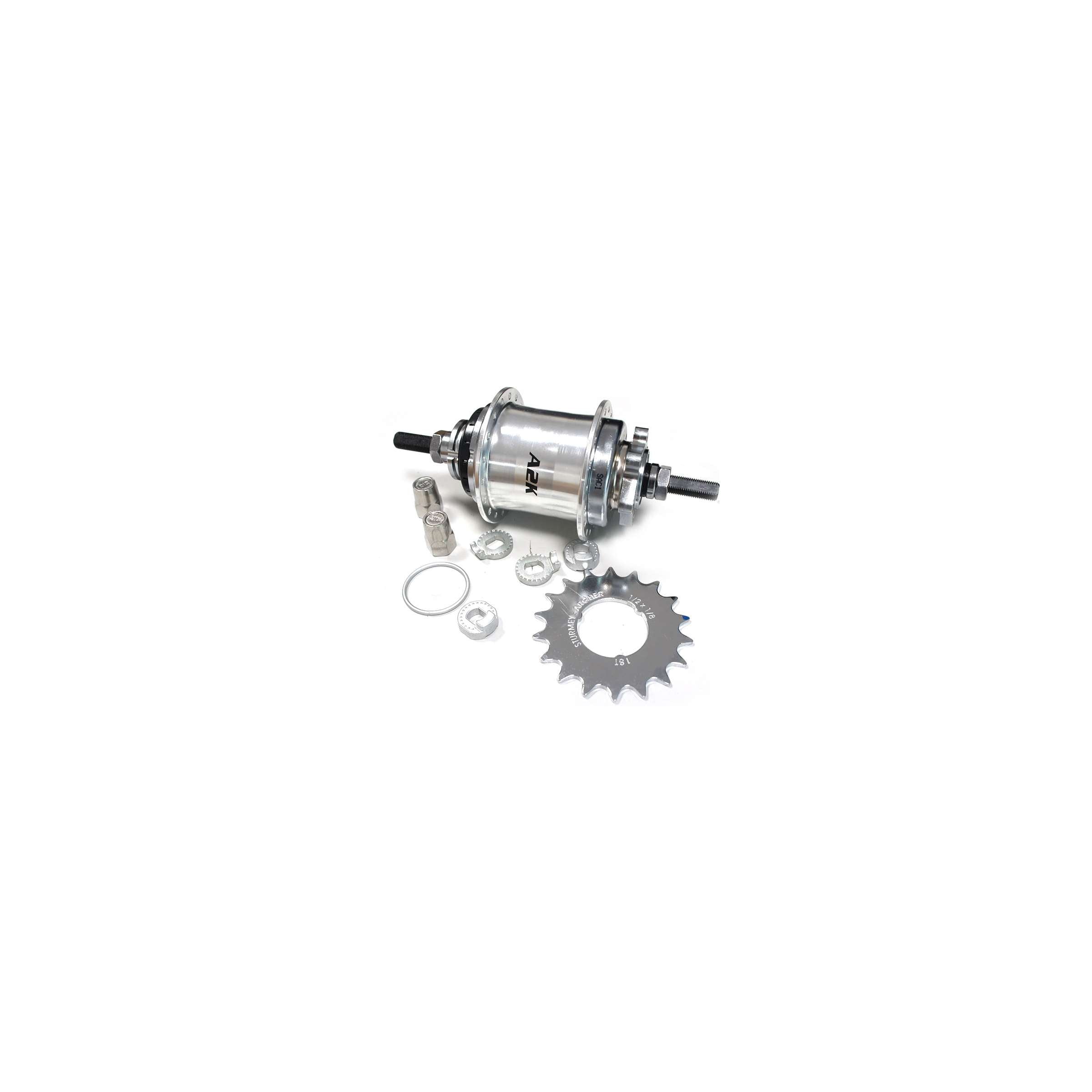 STURMEY ARCHER - STURMEY ARCHER getriebenabe "automatic a2k" dual. automatic hub st.a. disc 36l. silver