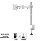 Neomounts nm-d135silver monitorarm (zilver)