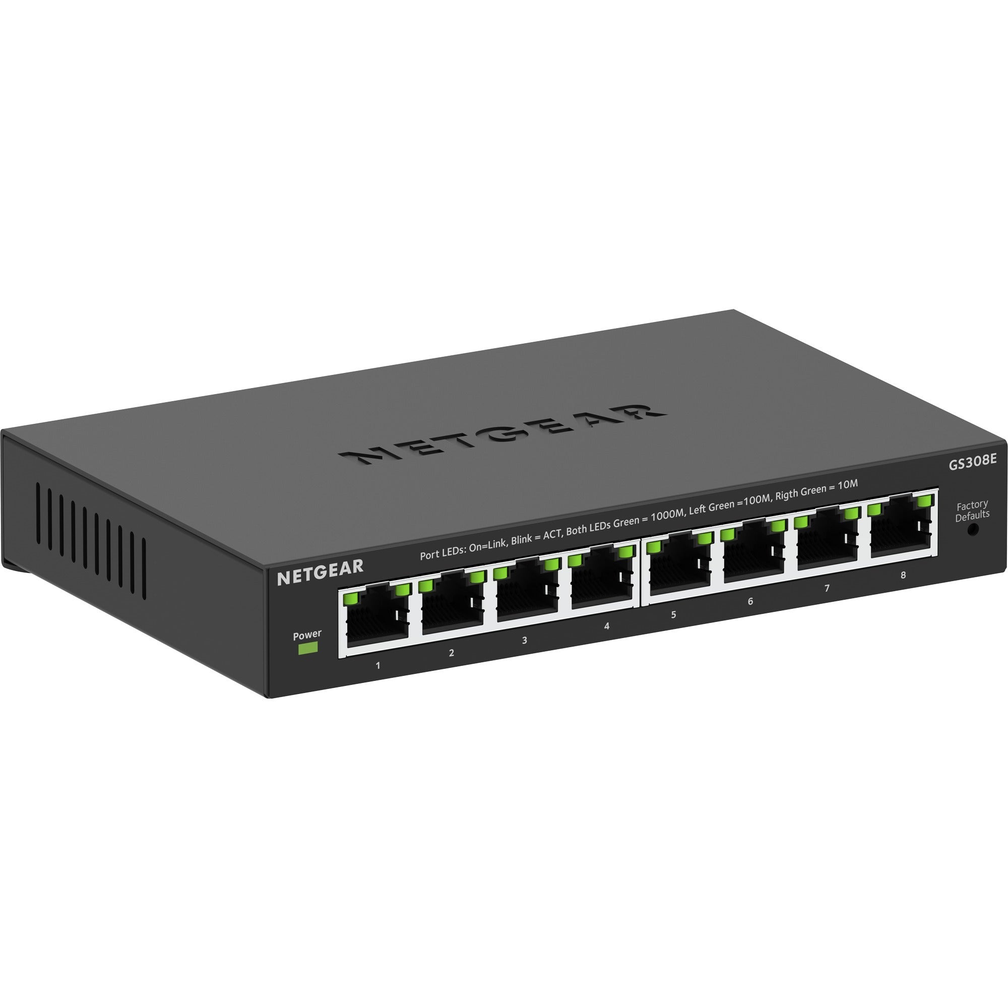 Netgear 8-poorts gigabit ethernet plus-switch (gs308ev4) (zwart, unmanaged)