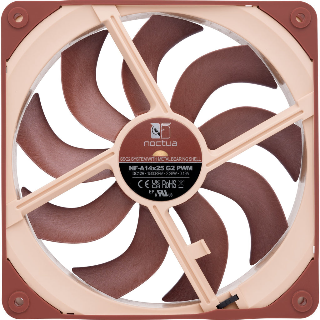 Noctua nf-a14x25 g2 pwm case fan (bruin, 140 x 140 x 25 mm)