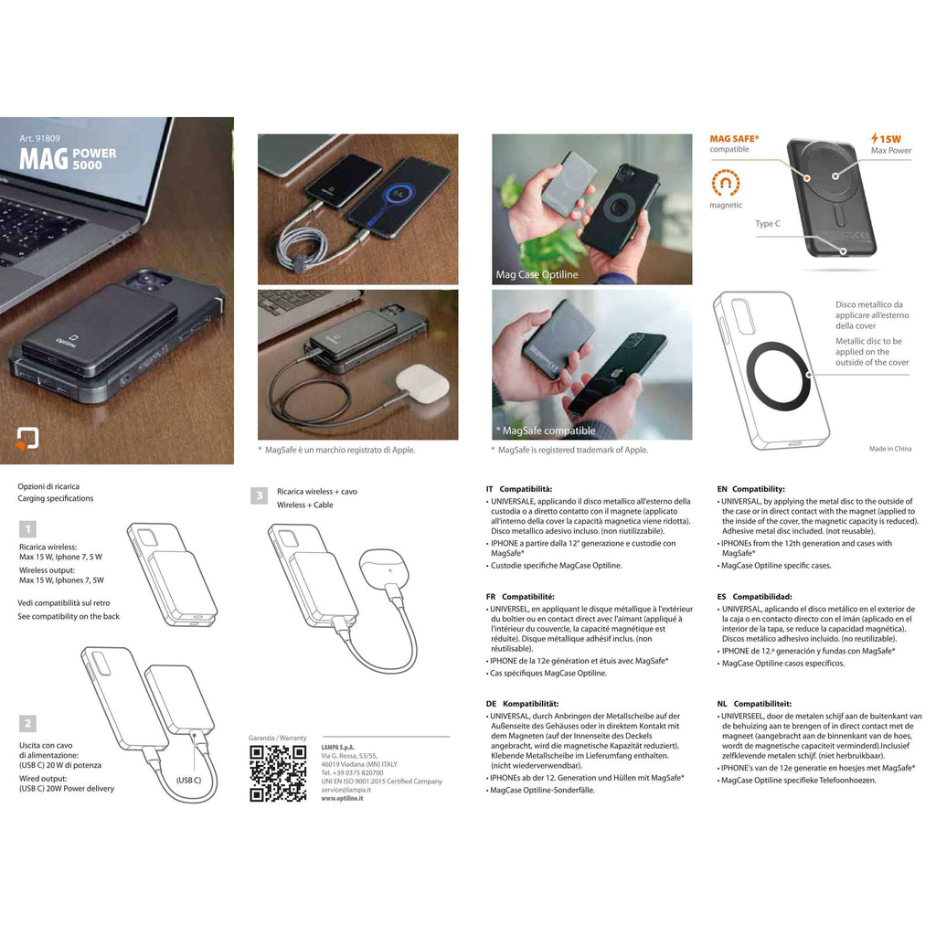Optiline - Optiline magsafe power bank portable charger