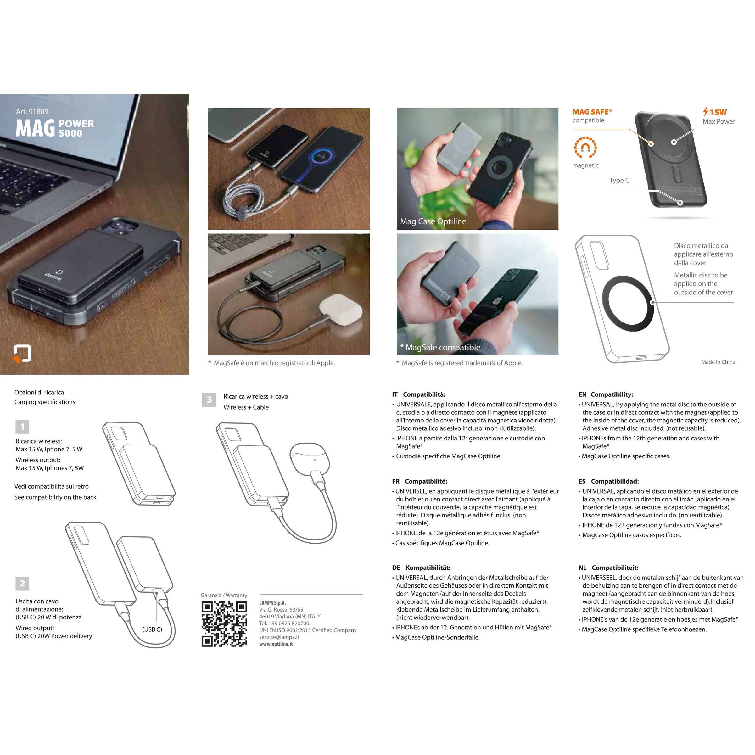 Optiline - Optiline magsafe power bank portable charger