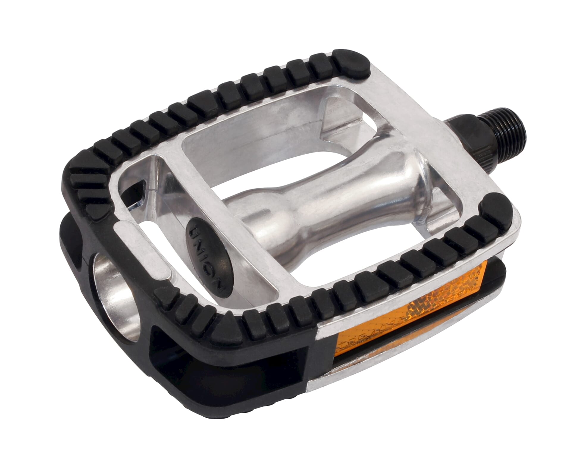 Union pédale SP-812 EDB axe aluminium argent/antidérapant noir