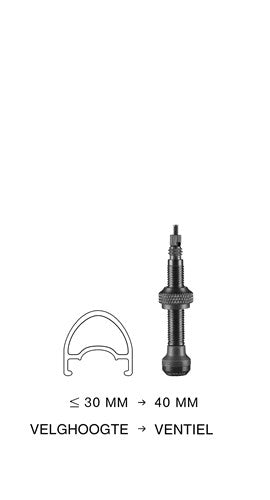 SCHWALBE - SCHWALBE Ventiel sc tubeless 40mm sv zw set a 2