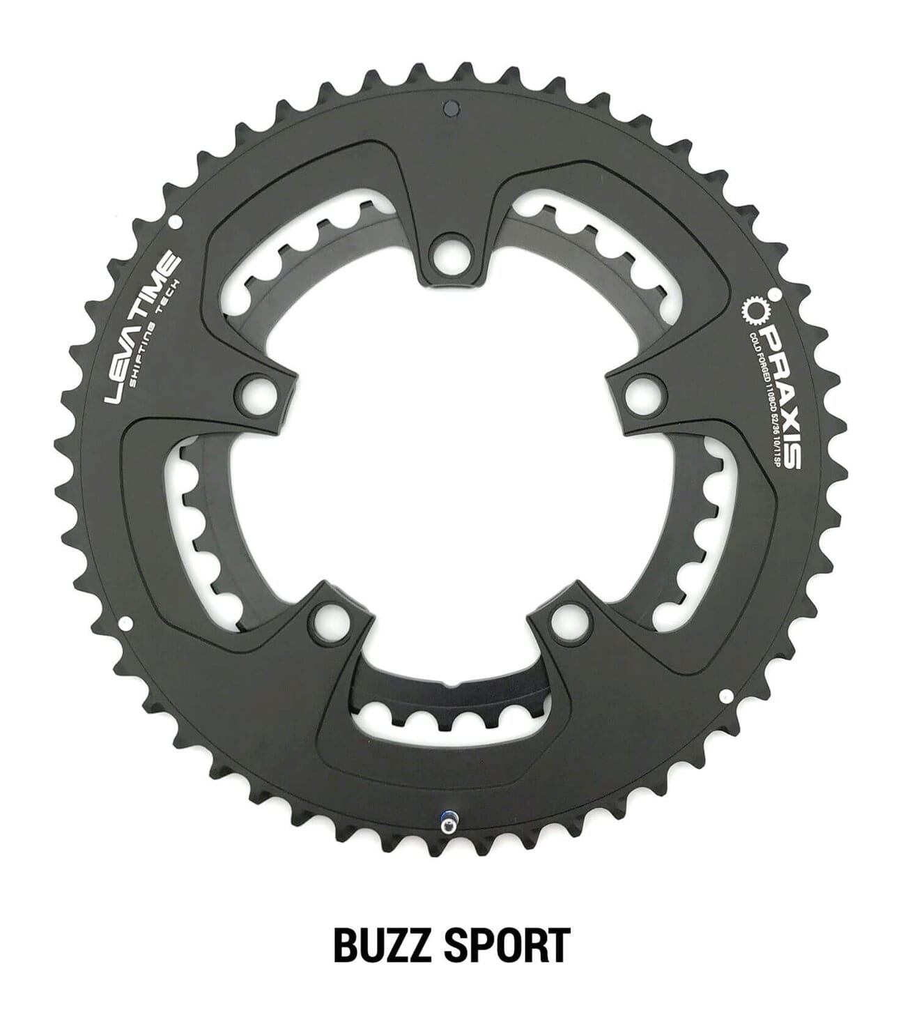 Praxis kettingblad buzz sport 110bcd 52 36t zwart
