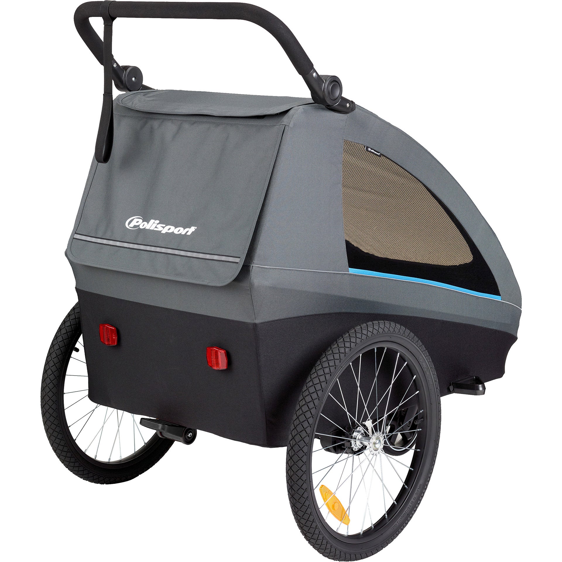 Polisport - kinder aanhangwagen 20 inch met 3e wiel