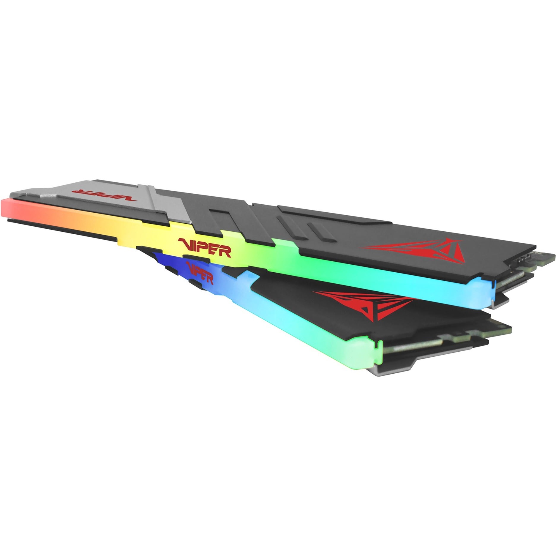Patriot 64 gb ddr5-6000 (2x 32 gb) dual-kit werkgeheugen (zwart, pvvr564g600c30k, viper venom rgb, intel xmp, amd expo))