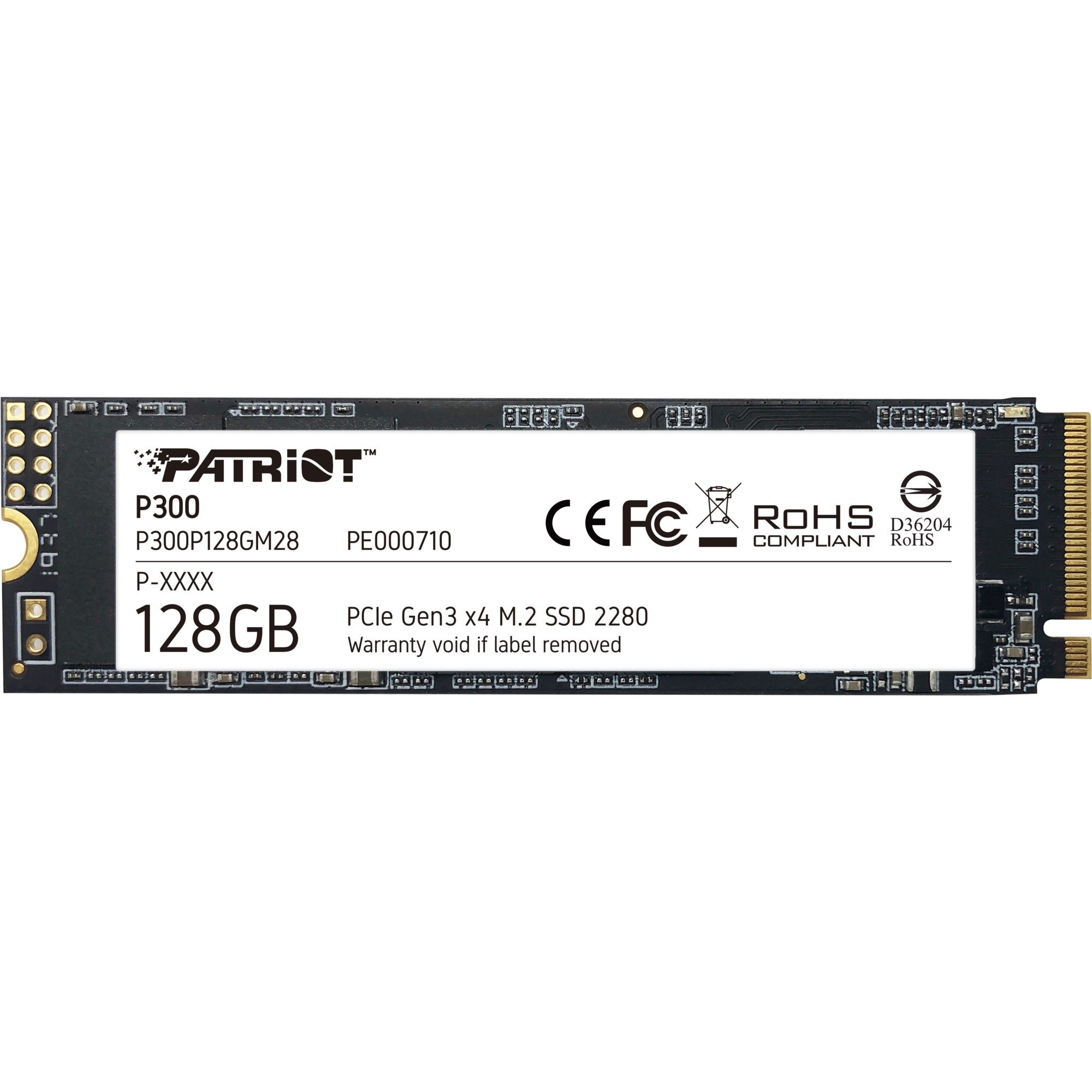 Patriot p300 128 gb ssd (p300p128gm28, pcie 3.0 x4, m.2 2280)