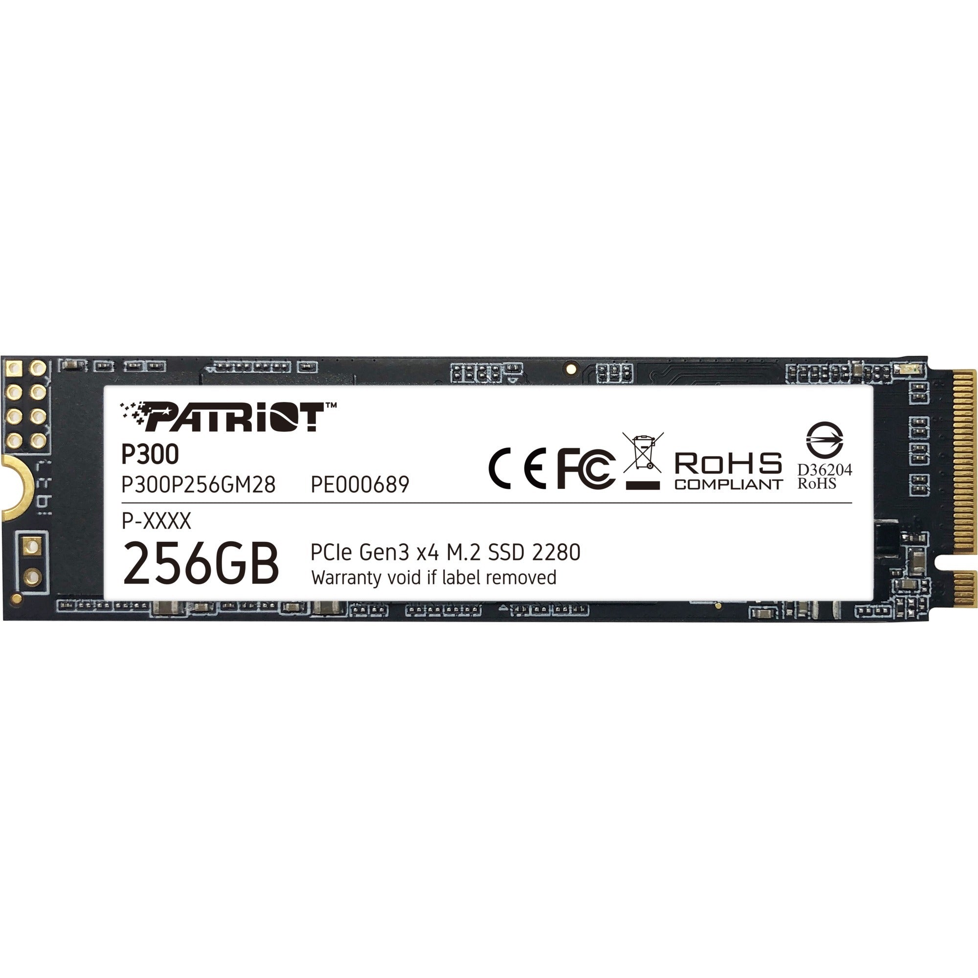 Patriot p300 256 gb ssd (p300p256gm28, pcie 3.0 x4, m.2 2280)