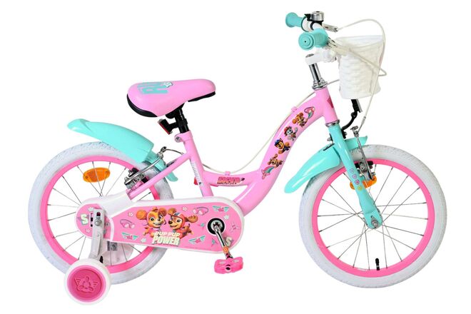 Volare paw patrol kinderfiets - meisjes - 16 inch - roze - twee handremmen