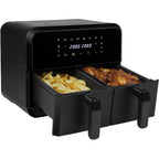 Princess 182068 double basket airfyer heteluchtfriteuse (zwart, 2x 4 liter)
