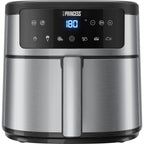 Princess digitale airfyer 6l heteluchtfriteuse (zwart zilver, 6 liter)