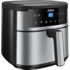Princess digitale airfyer 6l heteluchtfriteuse (zwart zilver, 6 liter)