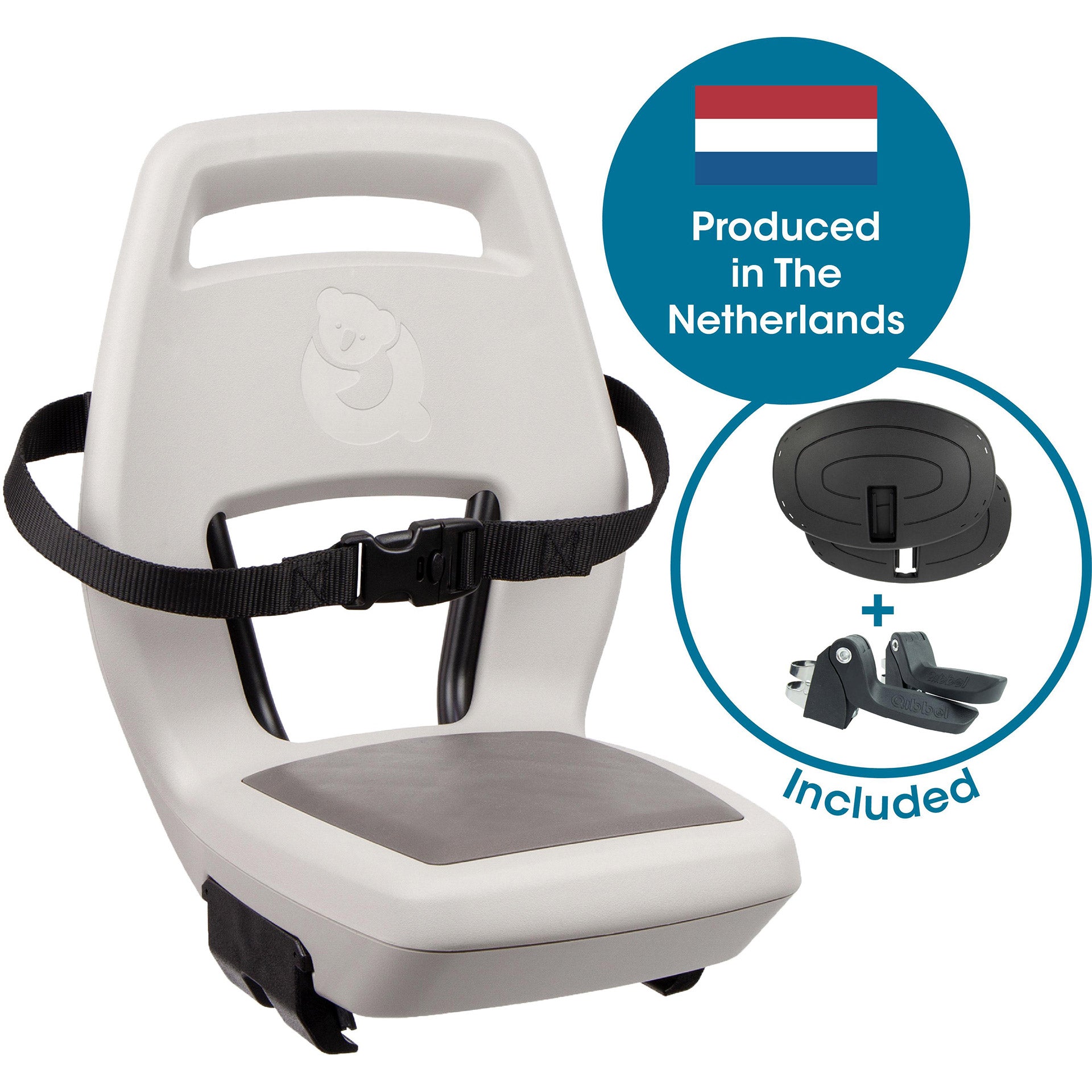 Qibbel - achterzitje junior pebble grey q365
