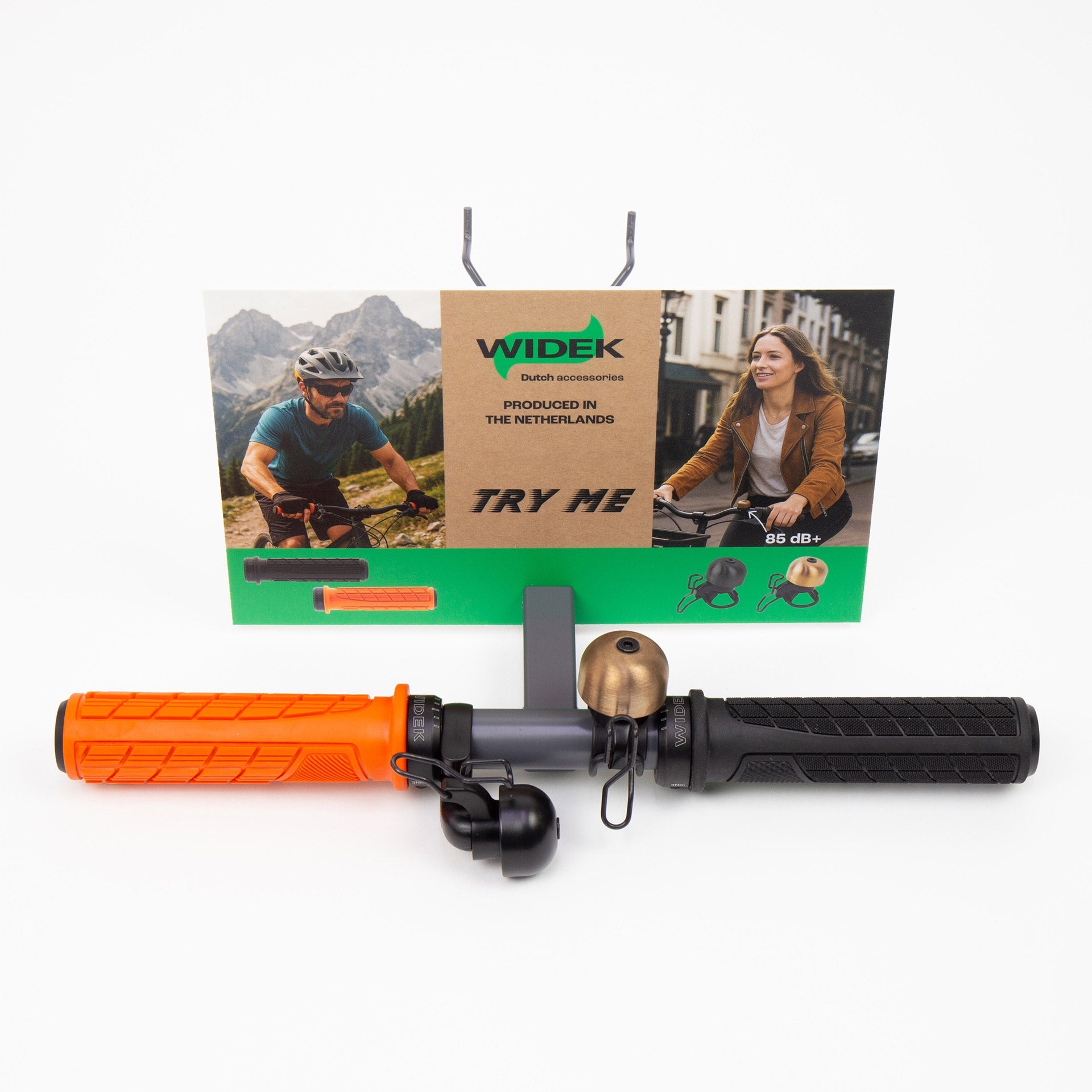 Qibbel - wandpresentatiebeugel bel/grip bordje perfo & slat