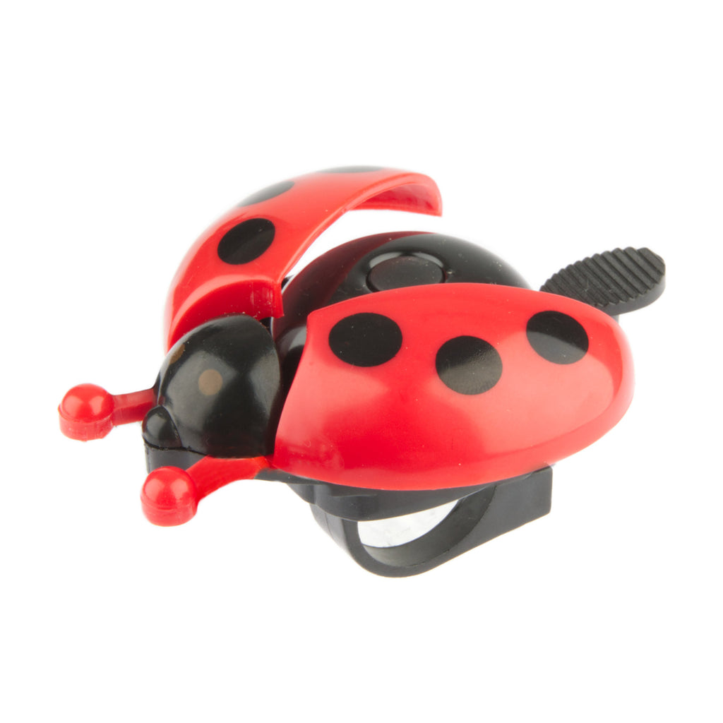 Sonnette de vélo Pexkids Coccinelles avec ailes ouvertes - rouge/noir