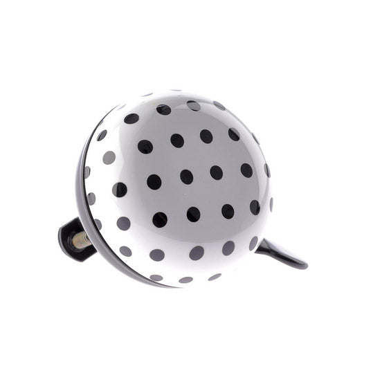Nv ding dong bel 60mm dots wit met zwarte stippen kaart