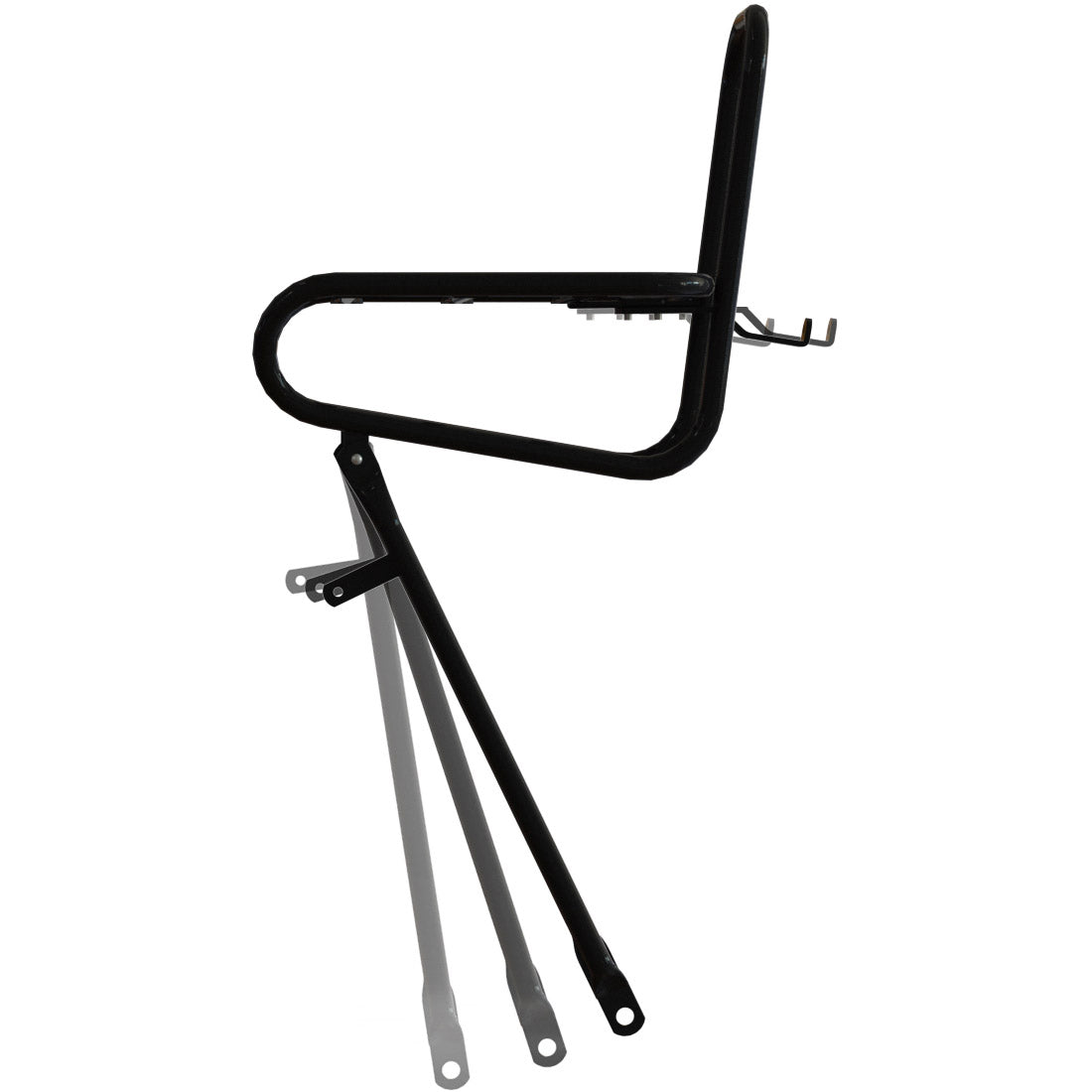 Steco support avant lisse 25cm boulon de couronne noir mat