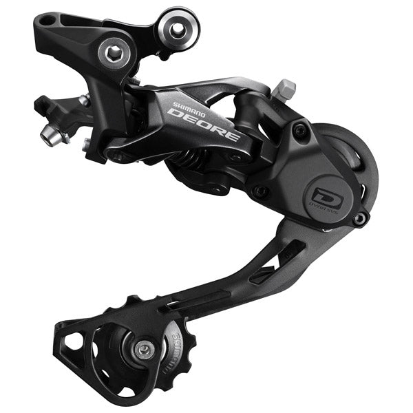 Shimano - achterderailleur deore 10v shadow+ medium kooi zwart