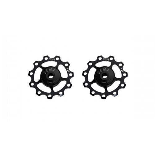 CEMA Roues de dérailleur ALU 9/10/11V acier inoxydable noir