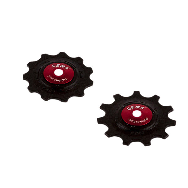 CEMA Roues de dérailleur PVC 9/10/11V acier inoxydable noir