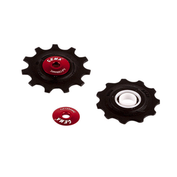 CEMA Roues de dérailleur PVC 9/10/11V Full Ceramic noir