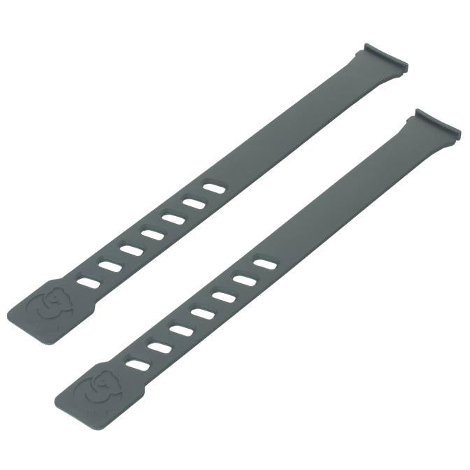 Qibbel - set voetriempjes antraciet grijs