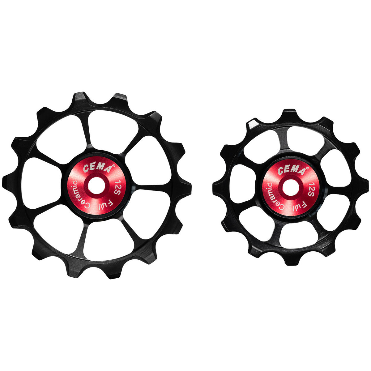 CEMA - CEMA derailleurwieltjes full keramisch 12v zwart