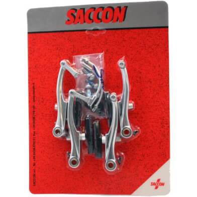 Saccon - v-brake set voor + achter zilver