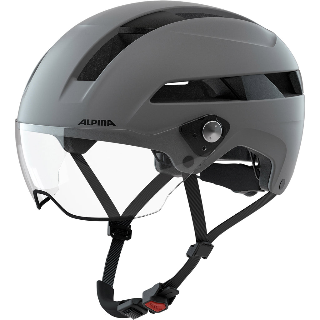 Alpina - sports urban helm soho visor 51-56 mat grijs