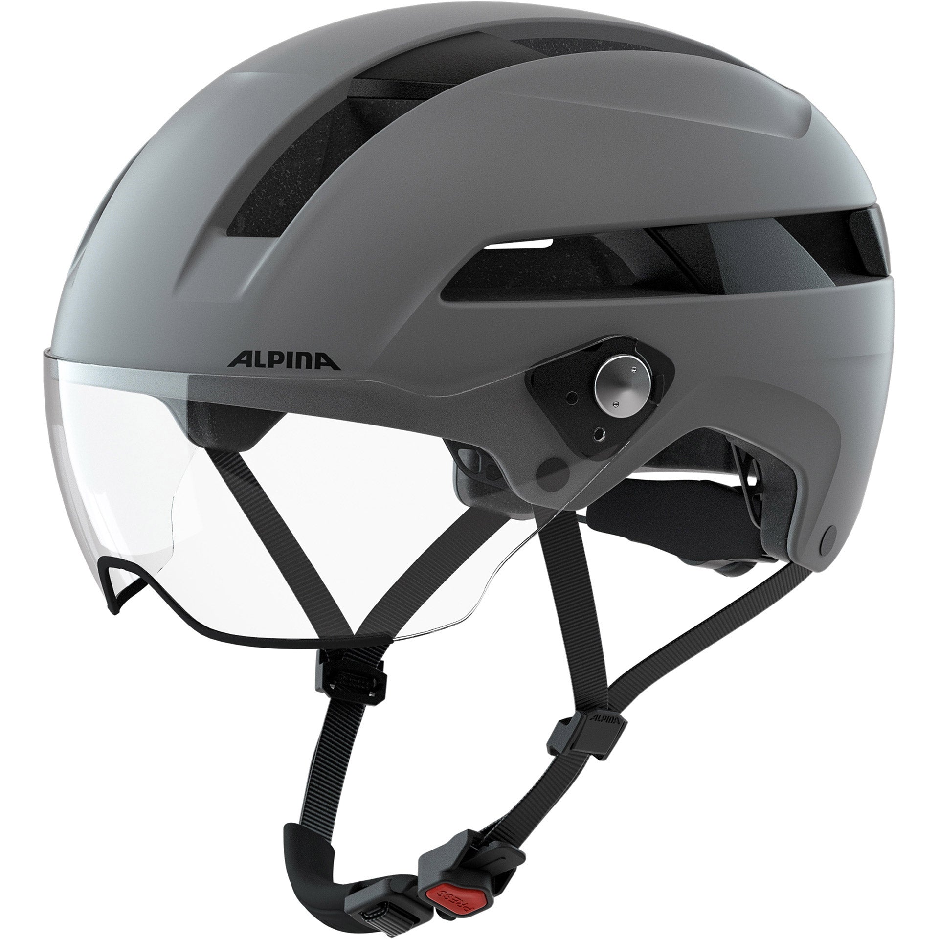 Alpina - sports urban helm soho visor 51-56 mat grijs
