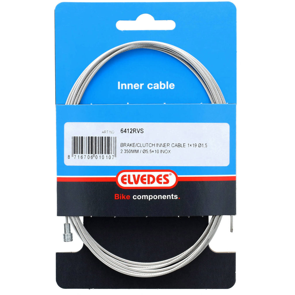 Elvedes rem binnenkabel 2250mm rvs ø1,5mm v-nippel