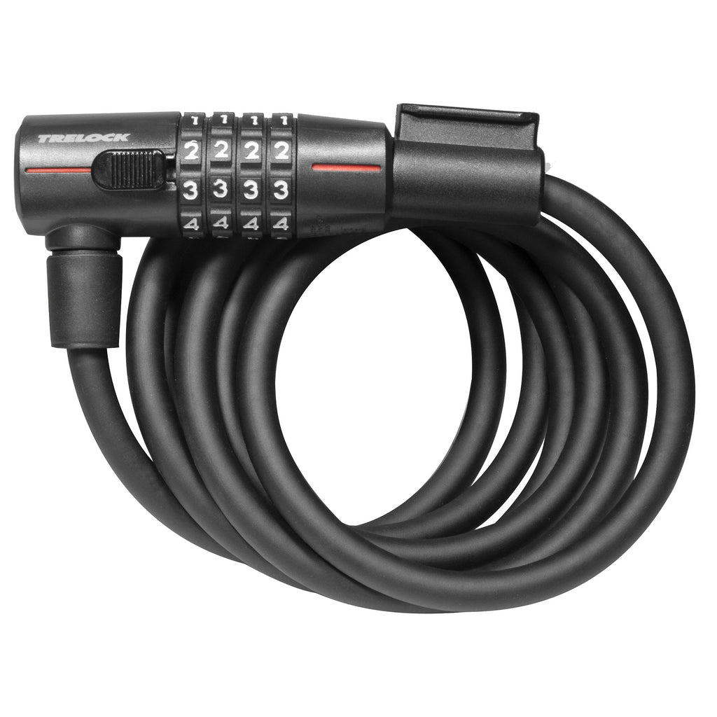 Trelock - sk312 spiraalkabelslot code 180/12mm zwart